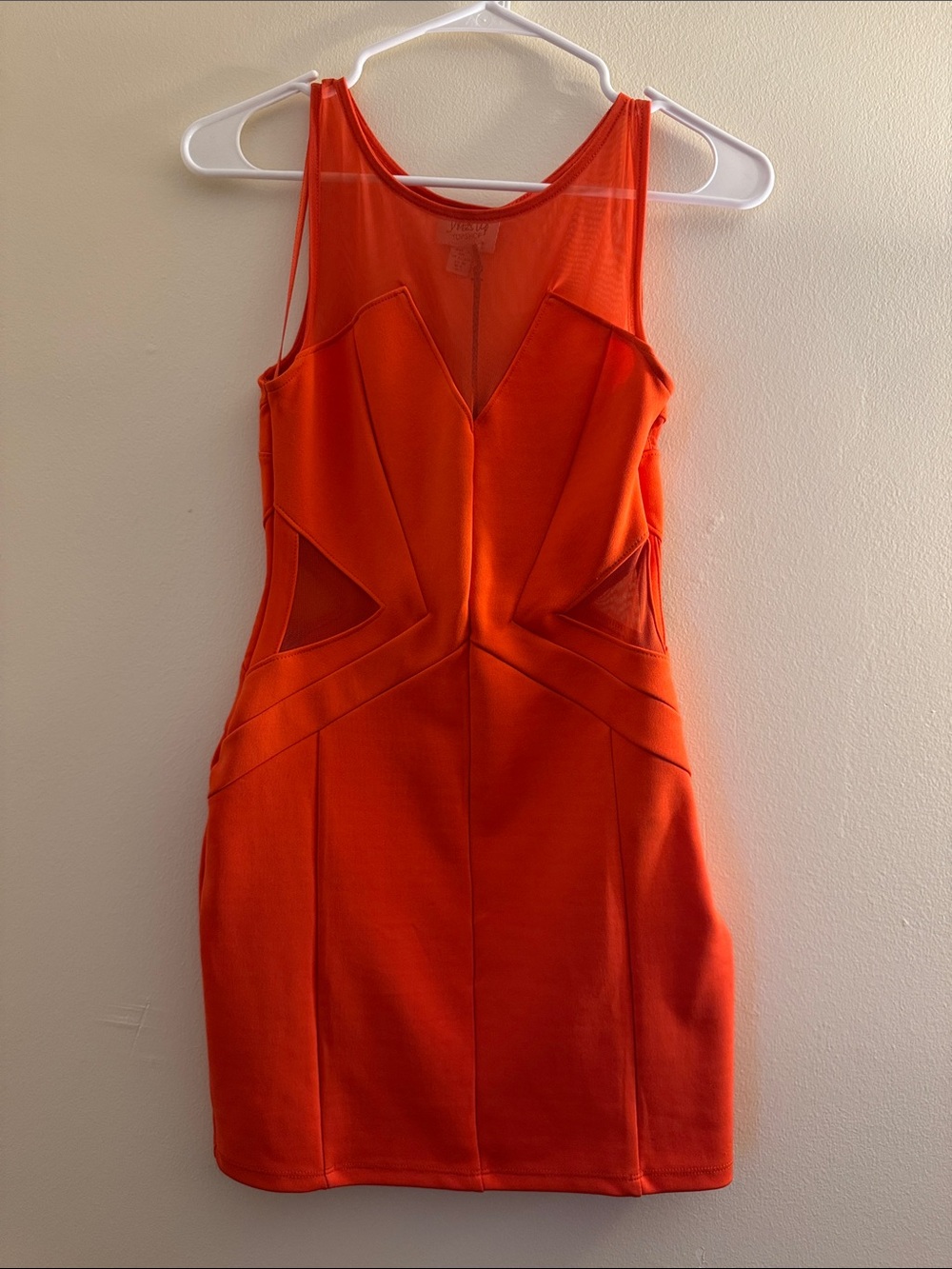 TOPSHOP Dress Up Orange Mini Dress